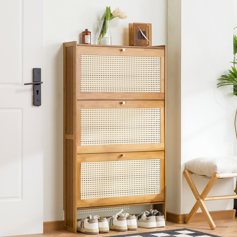 Room Divider Bamboo - Деревянный шкаф для обуви, плетеный дышащий
