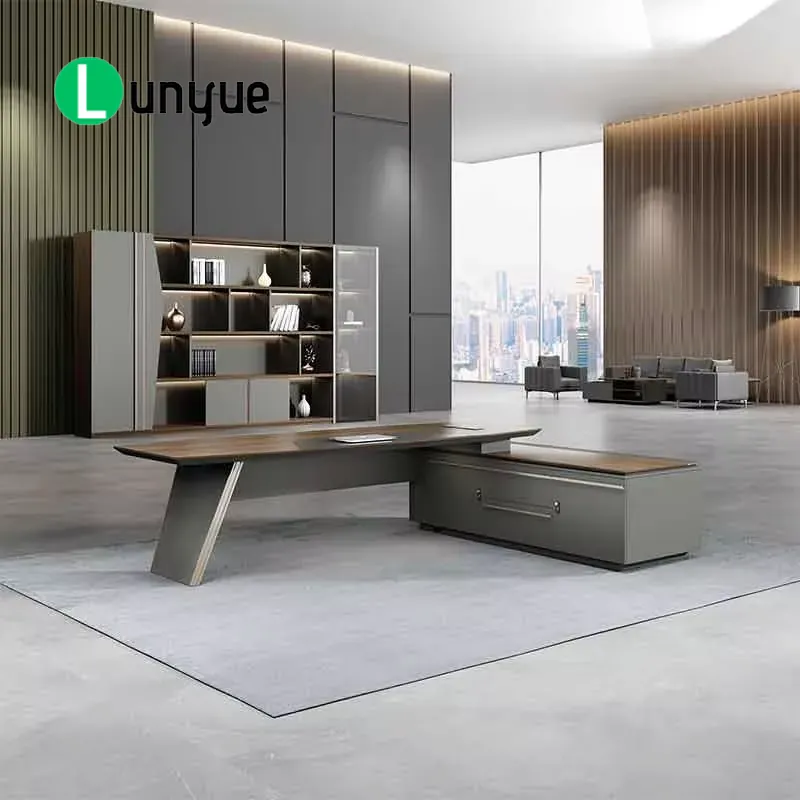 Office Furniture Solutions - Роскошный L-образный комплект офисной мебели для