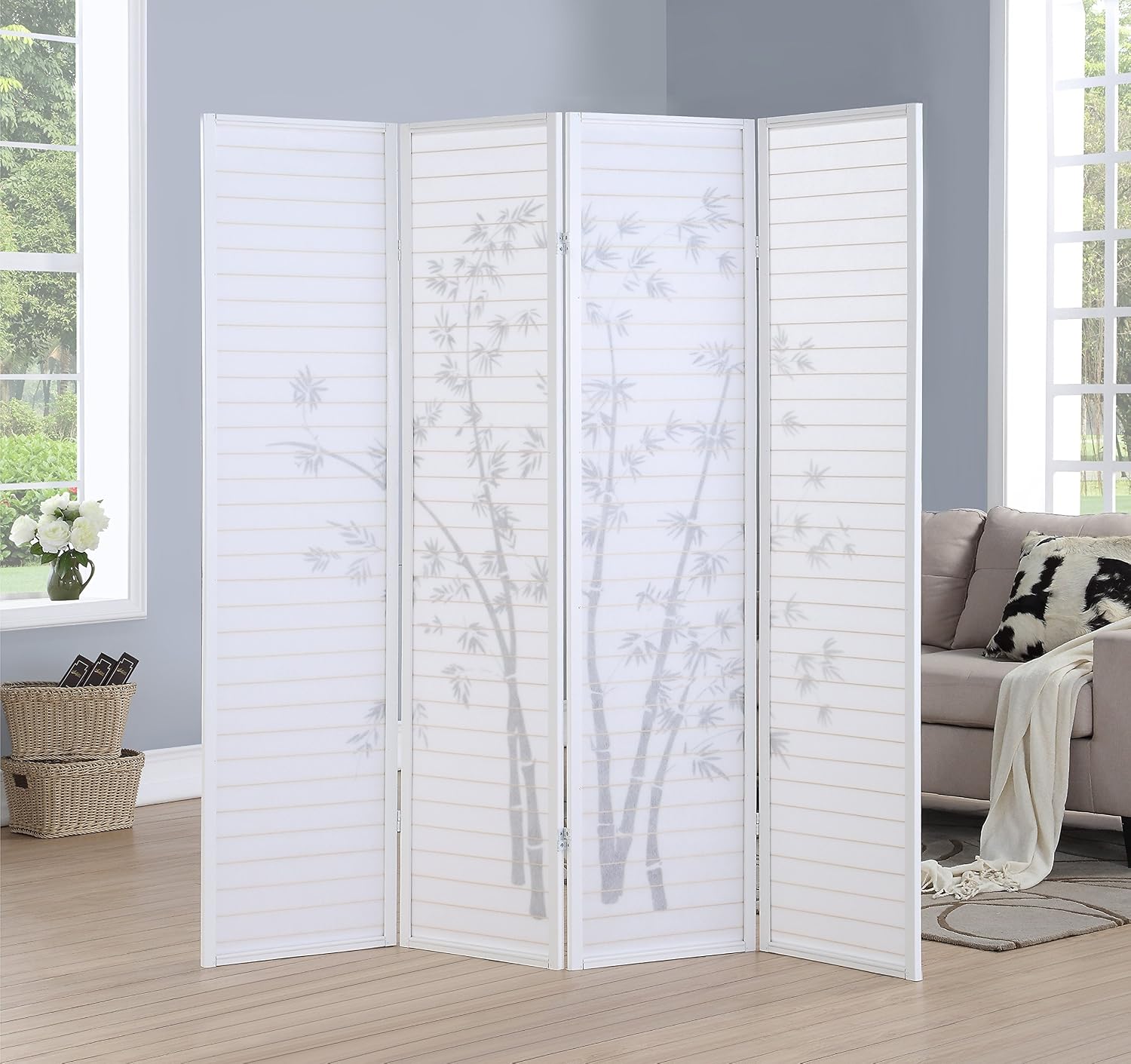 Четырехпанельный бамбуковый ши – обзор и цена Room Divider Bamboo