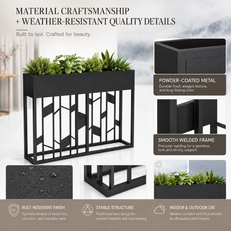 Матовый черный металлический я – обзор и цена Room Divider Bamboo
