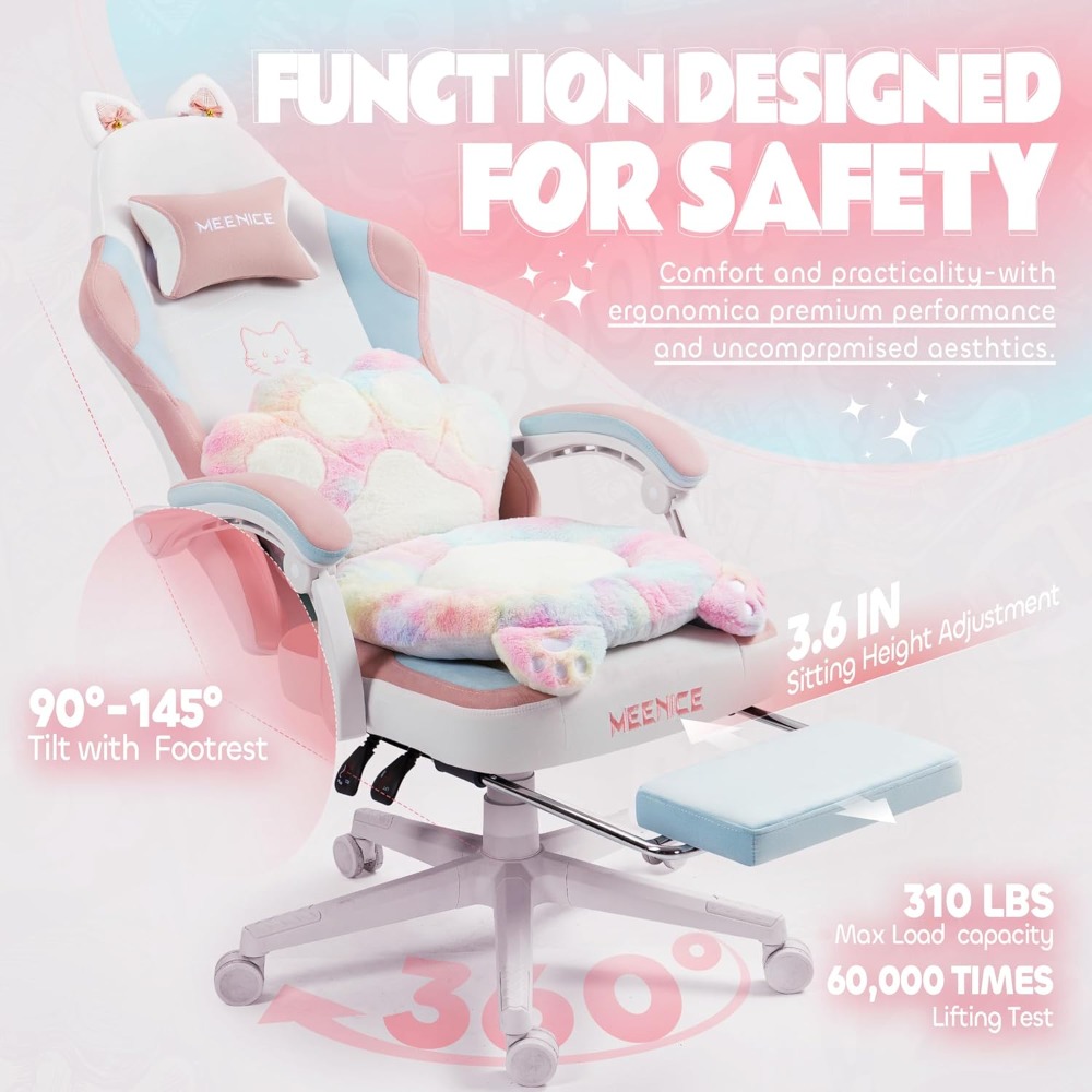 Игровое кресло, милое с кошачь – обзор и цена Office Footrest Cushion