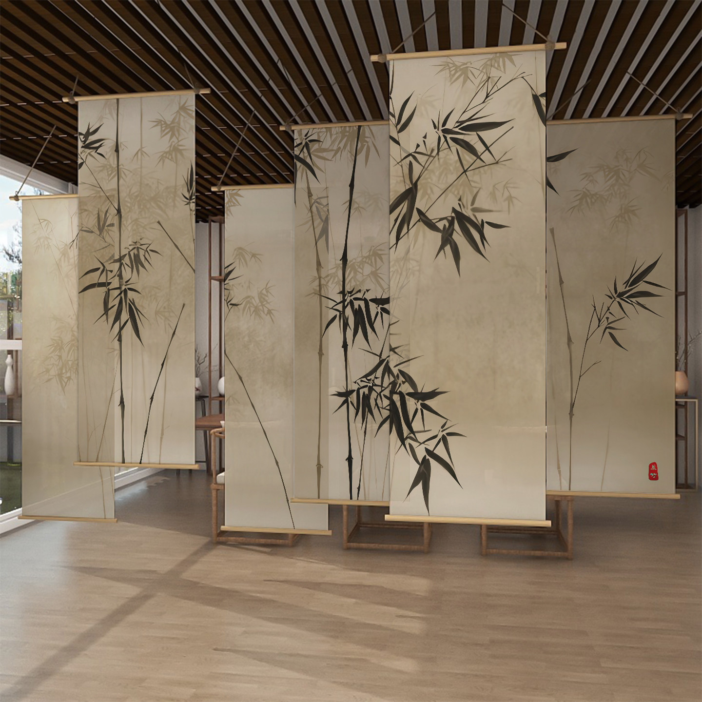Декоративная перегородка для к – обзор и цена Room Divider Bamboo